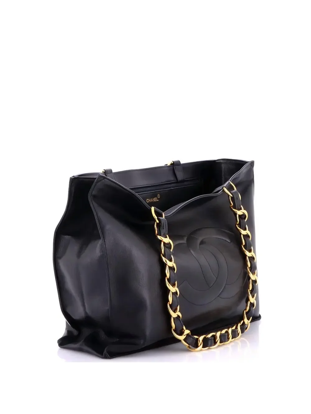 Chanel Vintage Cc Chain Tote Lambskin #321060C35B